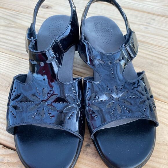 SAS tripod, comfort, Patton leather black, sandals, size 9 - Picture 5 of 9